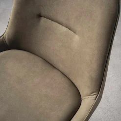 Sgabello Moderno H 80 cm, Seduta in Ecopelle Nabuk - Ines