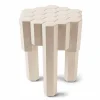 Sgabello/tavolino in legno massello di design, L38xP38 cm, Begga