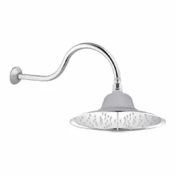 Soffione Classico in Acciaio con Braccio Doccia in Ottone Made in Italy - Jeko