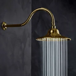 Soffione Classico in Acciaio con Braccio Doccia in Ottone Made in Italy - Jeko