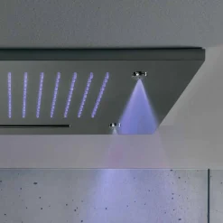Soffione Doccia con Cromoterapia di Lusso in Acciaio Inox Made in Italy - Solver