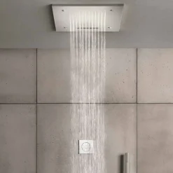 Soffione Doccia con Cromoterapia di Lusso in Acciaio Inox Made in Italy - Solver