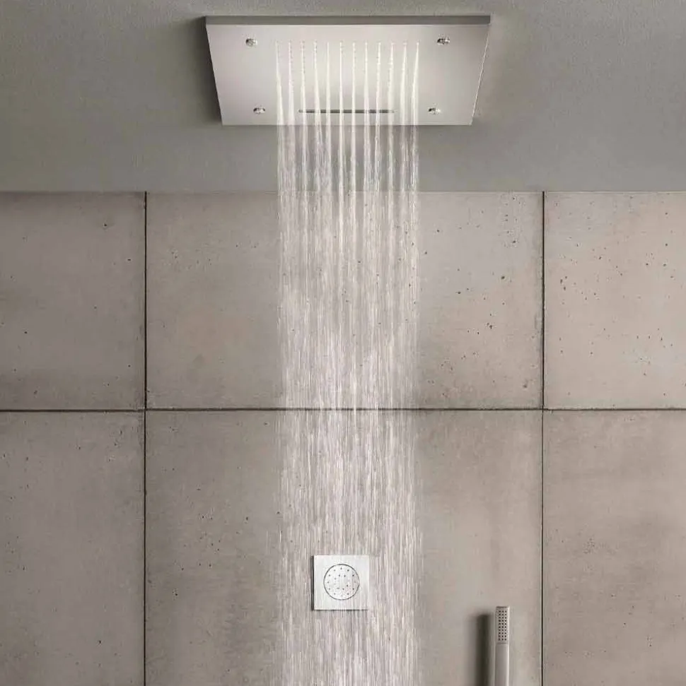 Soffione Doccia con Cromoterapia di Lusso in Acciaio Inox Made in Italy - Solver