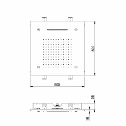 Soffione Doccia con Cromoterapia di Lusso in Acciaio Inox Made in Italy - Solver