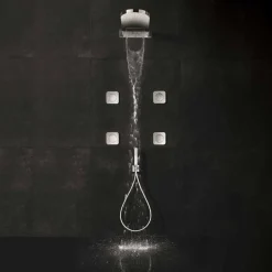 Soffione Doccia da Parete con Getto a Doccia e Cascata Made in Italy - Como