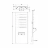 Soffione Doccia da Parete in Acciaio Inox Rettangolare Made in Italy - Netto