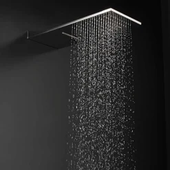 Soffione Doccia da Parete in Acciaio Inox Rettangolare Made in Italy - Netto