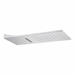Soffione Doccia da Parete in Acciaio Inox Rettangolare Made in Italy - Netto