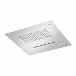 Soffione Doccia da Soffitto in Acciaio con Doppio Getto Made in Italy - Quinto