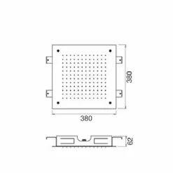 Soffione Doccia da Soffitto Monogetto in Acciaio Inox Made in Italy - Cauro