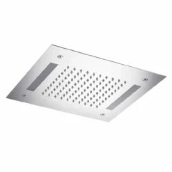 Soffione Doccia Quadrato di Lusso in Inox con Cromoterapia Made in Italy - Bilbo