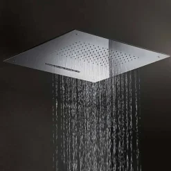 Soffione Doccia Quadrato in Acciaio Inox di Alta Qualità Made in Italy - Nello