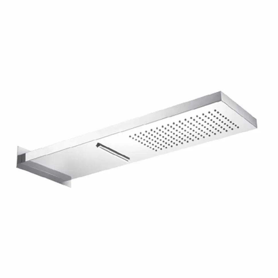 Soffione Doccia Rettangolare da Parete in Acciaio Inox Made in Italy - Roso