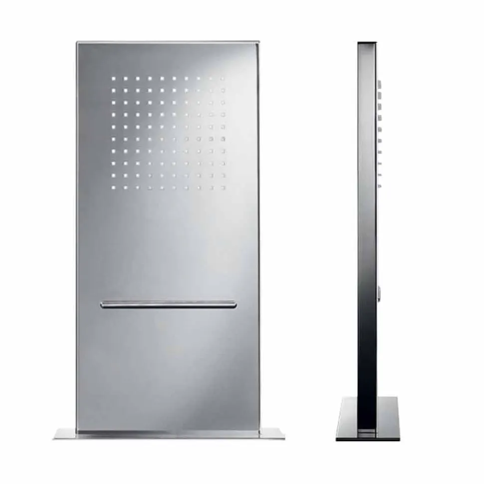 Soffione Doccia Rettangolare in Acciaio Inox da Parete Made in Italy - Anito