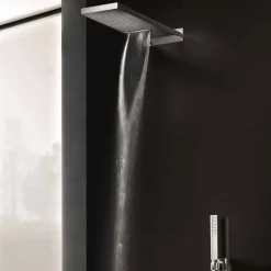 Soffione Doccia Rettangolare in Acciaio Inox da Parete Made in Italy - Anito