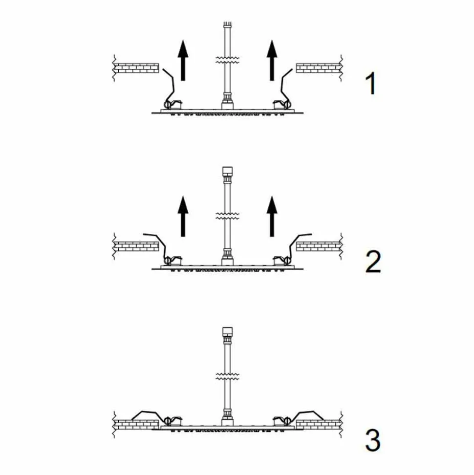 Soffione Doccia Rotondo da Soffitto in Acciaio Moderno Made in Italy - Damian