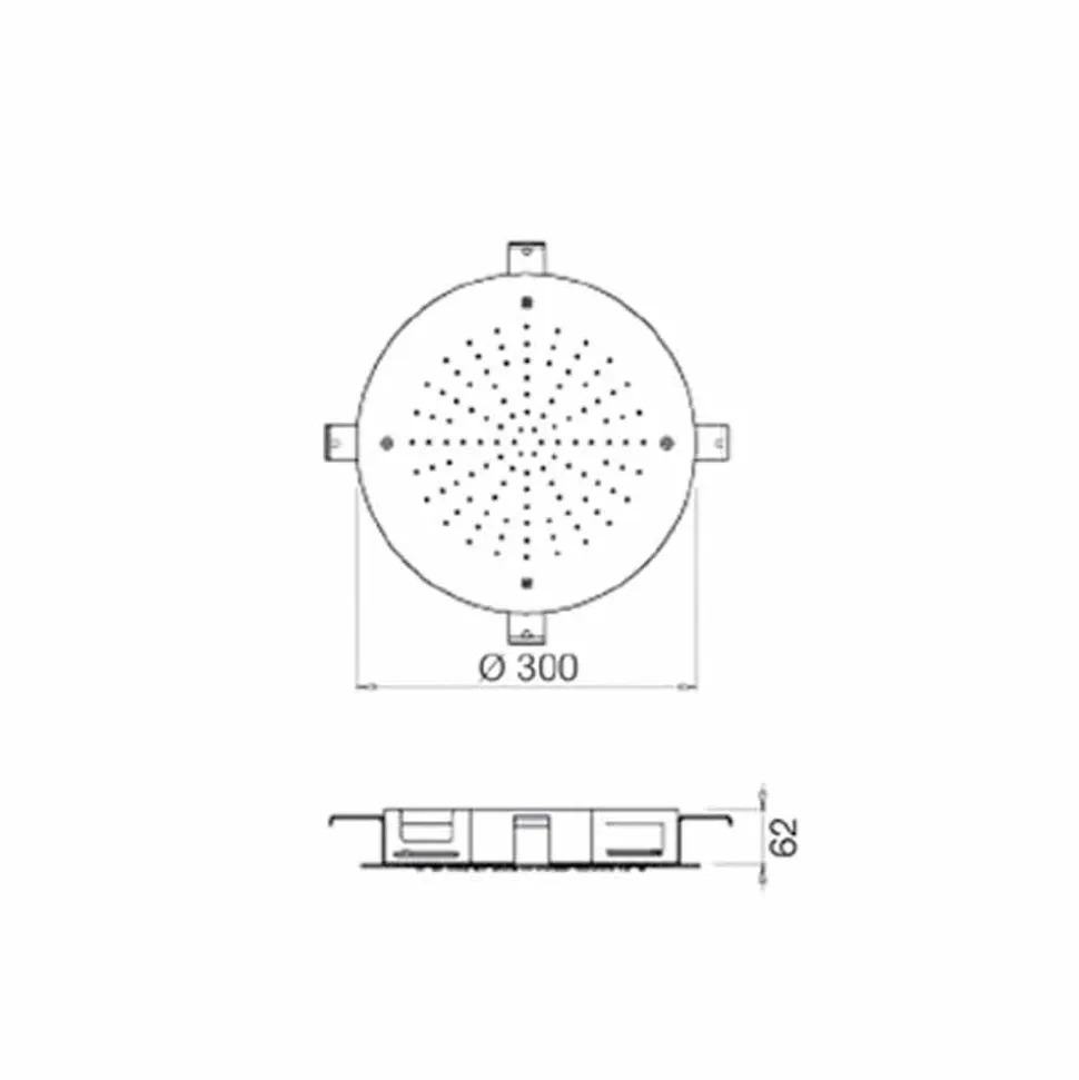 Soffione Doccia Rotondo Monogetto in Acciaio Inox Made in Italy - Zolfo