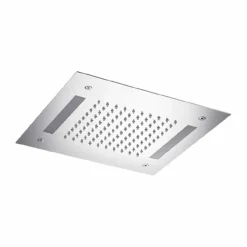 Soffione Monogetto in Acciaio Inox con Cromoterapia a LED Made in Italy - Sauron