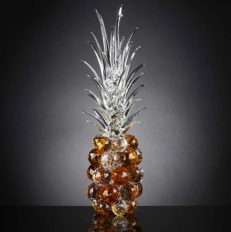 Soprammobile Decorativo a Forma di Ananas in Cristallo Made in Italy - Pineapple