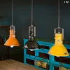 Sospensione a campana industriale in ceramica e metallo Ruth
