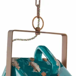 Sospensione a faretto design vintage in ceramica e ferro Allie