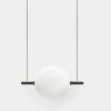 Sospensione Design in Vetro e Ottone con Luce LED, 3 Misure - Alma by Il Fanale