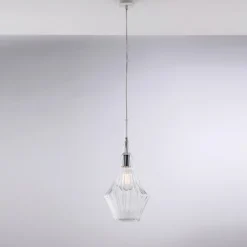 Sospensione in Ferro con Vetro Pyrex Made in Italy - Olimpo