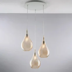 Sospensione in Ferro con Vetri Pyrex Made in Italy - Amazonia