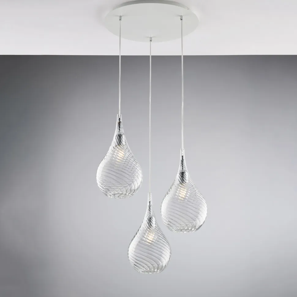 Sospensione in Ferro con Vetri Pyrex Made in Italy - Amazonia