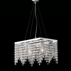 Sospensione in Ferro Cromato con Strass Made in Italy - Africa