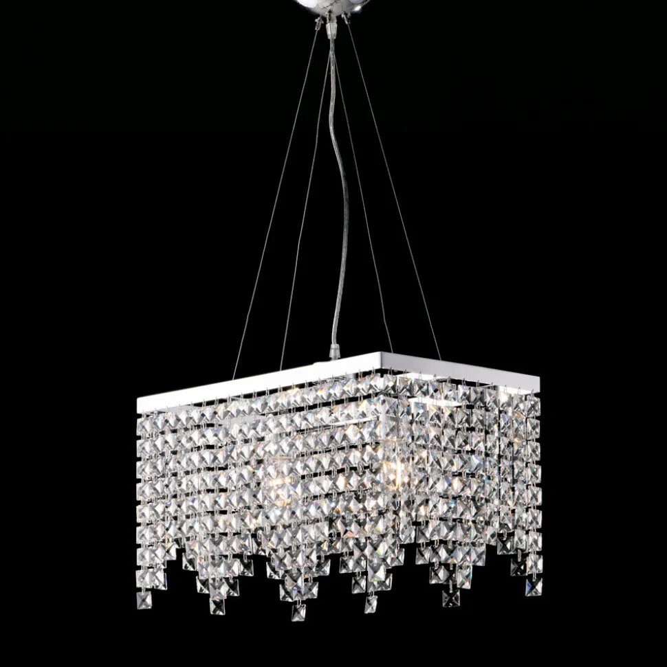 Sospensione in Ferro Cromato con Strass Made in Italy - Africa