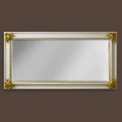 Specchiera a muro design moderno in legno a mano made in Italy Stefano