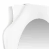 Specchiera a muro design moderno bianco latte Diva, made in Italy