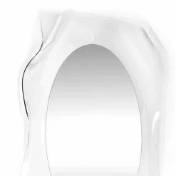 Specchiera a muro trasparente design moderno Diva, made in Italy
