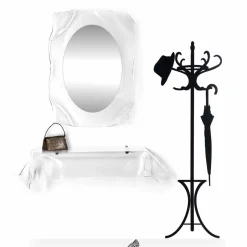 Specchiera a muro trasparente design moderno Diva, made in Italy