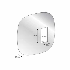 Specchiera a Parete con Luce Led e Vano Rosa Design Lusso Made in Italy - Matrix