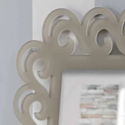 Specchiera a Parete Rettangolare di Design Moderno in Plexiglass Tortora - Selly