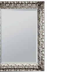 Specchiera con Specchio Molato e Cornice in Foglia Argento Made in Italy - Roua