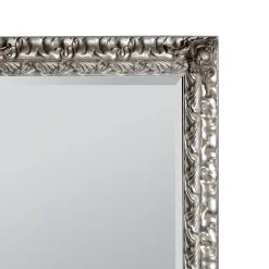 Specchiera con Specchio Molato e Cornice in Foglia Argento Made in Italy - Roua