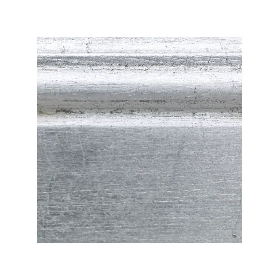 Specchiera con Specchio Molato e Cornice in Foglia Argento Made in Italy - Roua