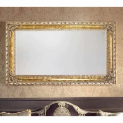 Specchiera da muro rettangolare linee moderne legno made Italy Umberto