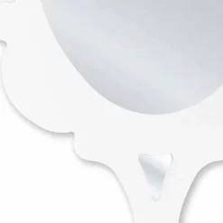 Specchiera da parete bianca con cornice decorata Neve made in Italia