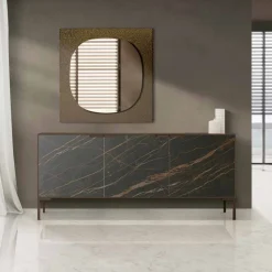 Specchiera da Parete con Cornice in Vetro Forgiato Made in Italy  - Maverick