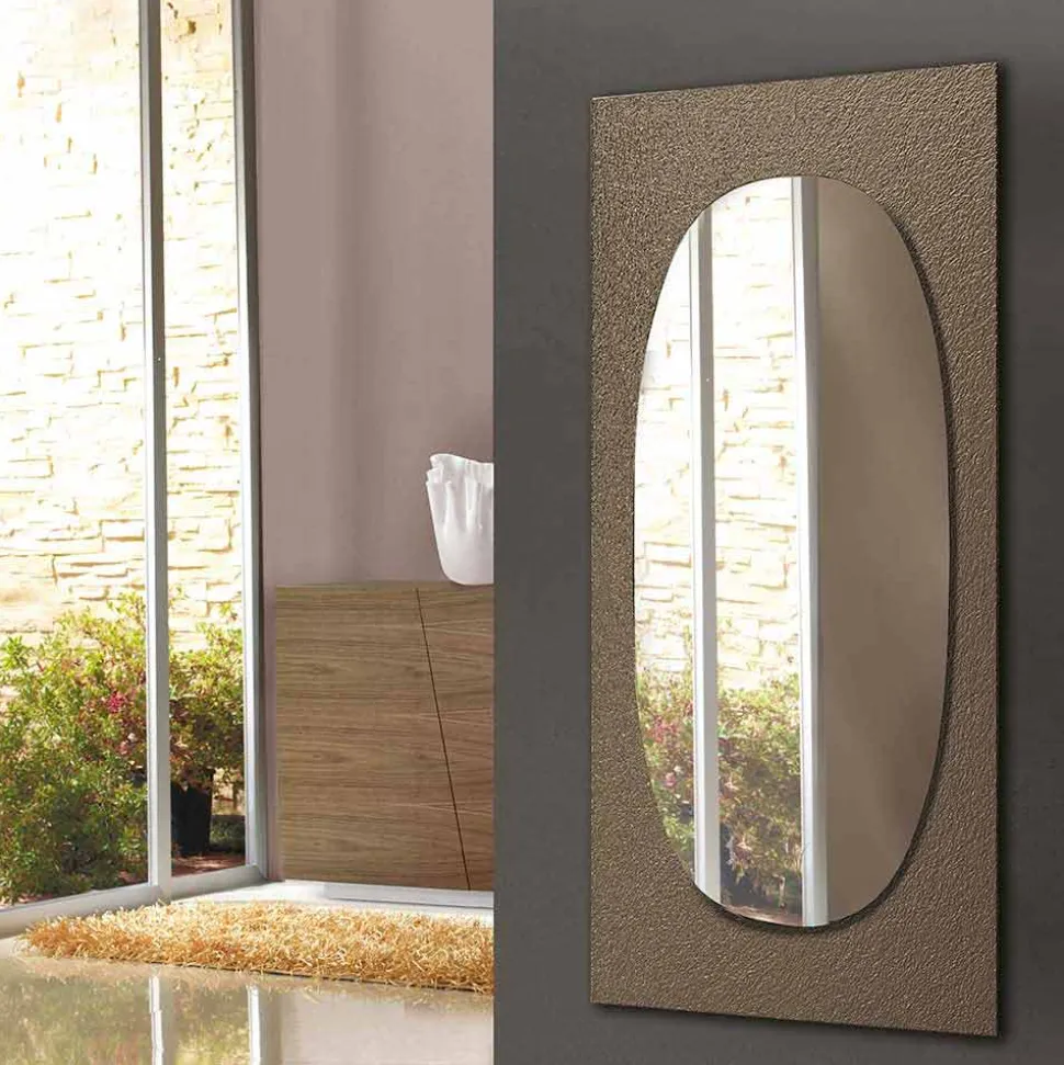 Specchiera da Parete con Cornice in Vetro Forgiato Made in Italy - Maverick