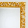 Specchiera da parete design classico con finitura foglia oro Paris