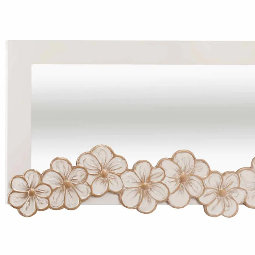 Specchiera da parete di design decorata a mano made in Italy Senapina