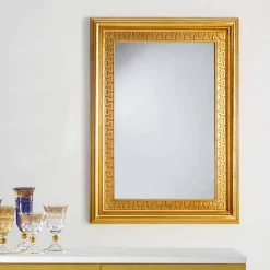 Specchiera da parete di design con cornice in legno Viva, 96x132 cm