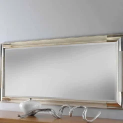 Specchiera da parete in legno moderna fatta in Italia a mano Piera