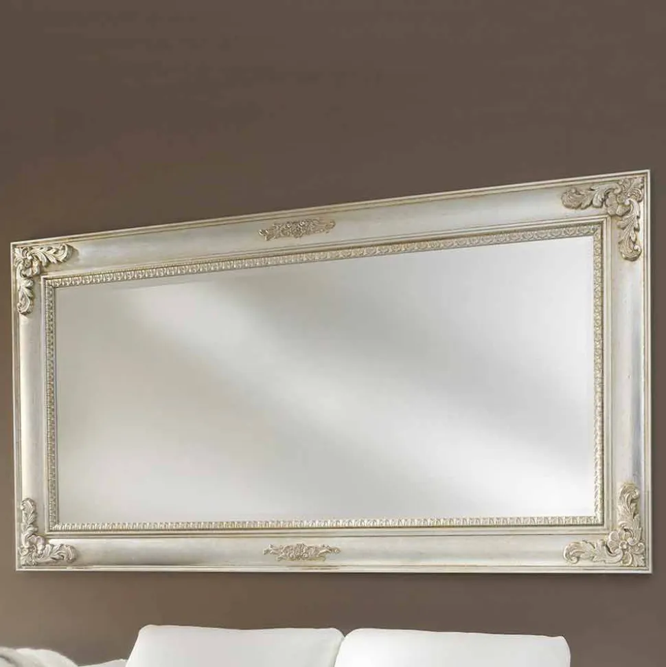 Specchiera da parete realizzata a mano legno ayous made Italy Alessio