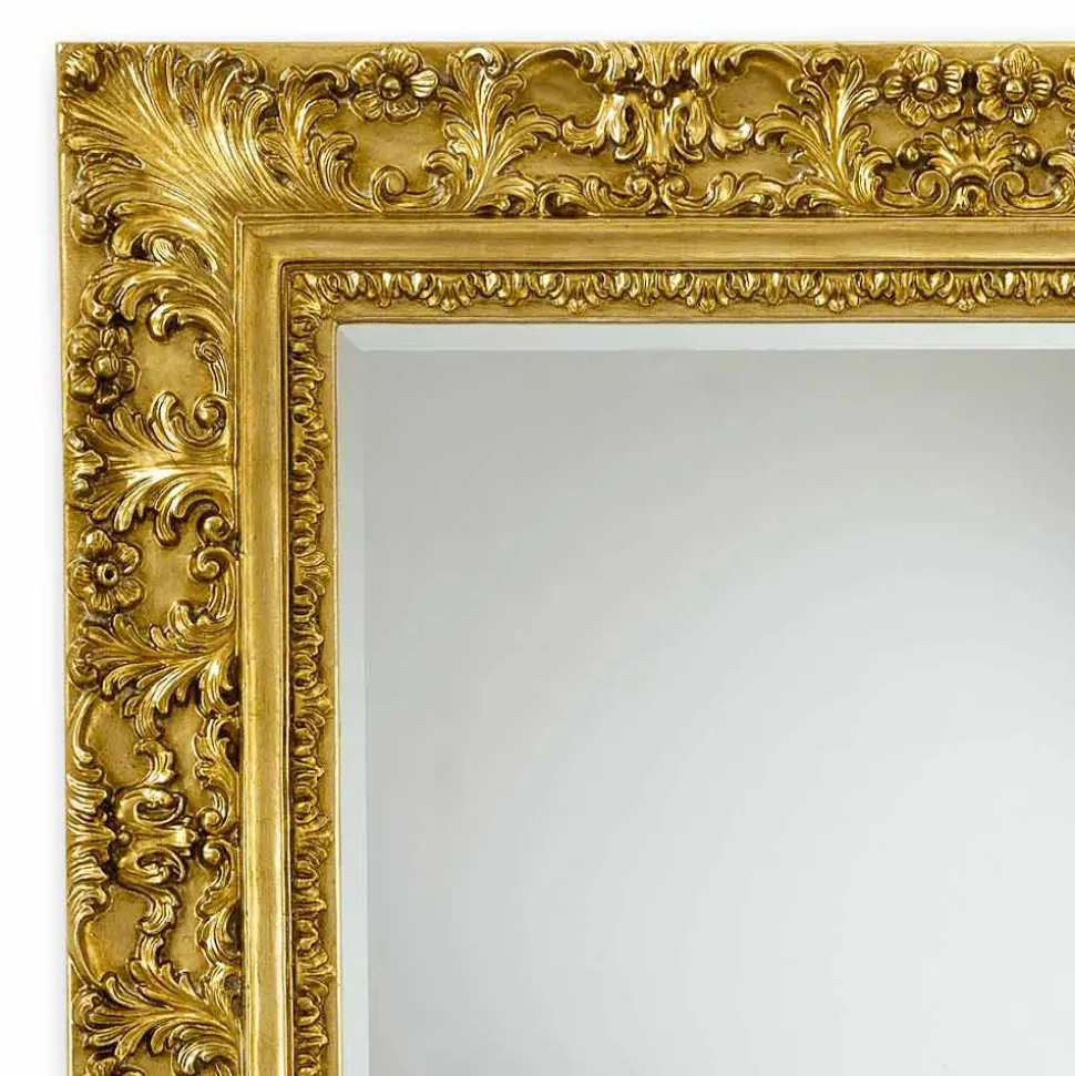 Specchiera da parete rettangolare con decorazioni floreali Agasse
